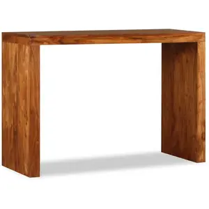 Comparateur de prix : Table console Bois massif avec finition miel 110x40x76 cm Vidaxl Brun