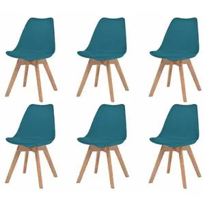 Comparateur de prix : vidaXL Chaises à manger lot de 6 Turquoise Plastique
