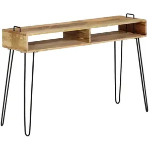 Comparateur de prix : vidaXL Table console Bois de manguier massif 115 x 35 x 76 cm