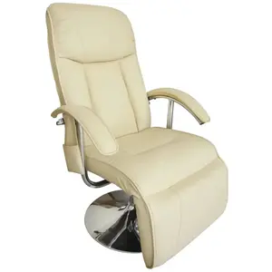 Comparateur de prix : Vidaxl - Fauteuil de massage blanc crème similicuir Cream white