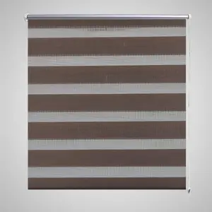 vidaXL Store enrouleur tamisant 90 x 150 cm marron pas cher