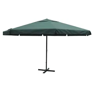 vidaXL Parasol vert aluminium 500 cm pas cher