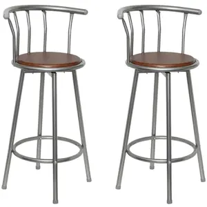Comparateur de prix : vidaXL Tabourets de bar lot de 2 marron acier