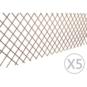 Comparateur de prix : vidaXL Clôture en treillis de saule 5 pcs 180x90 cm