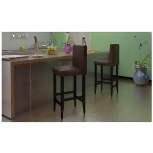 Comparateur de prix : vidaXL Tabourets de bar lot de 6 marron foncé similicuir
