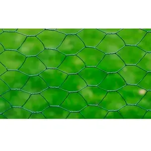 vidaXL Grillage à poule avec revêtement en PVC 25x0,5 m vert pas cher
