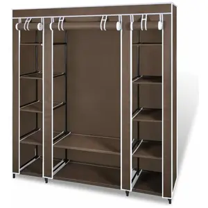 vidaXL Armoire avec compartiments et tiges 45 x 150 x 176 cm Marron pas cher