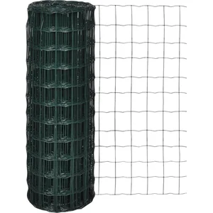 vidaXL Clôture euro Acier 25 x 1,5 m Vert pas cher