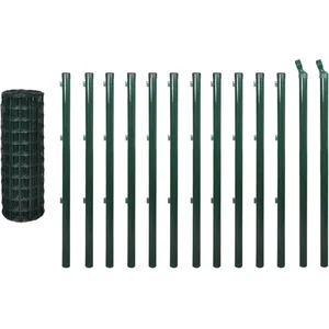 vidaXL Clôture euro acier 25x1,2 m vert pas cher
