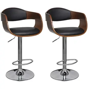Comparateur de prix : vidaXL Tabourets de bar 2 pcs Bois courbé et similicuir