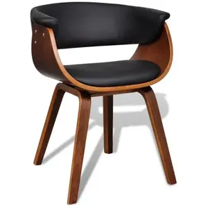 Comparateur de prix : vidaXL Chaises à manger lot de 2 bois courbé et similicuir