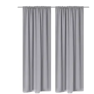 Comparateur de prix : vidaXL Rideaux occultants à fentes 2 pcs Gris 135 x 245 cm