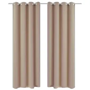 Comparateur de prix : vidaXL 2 pcs Rideau Blackout Occultant Crème avec illets en métal 135...