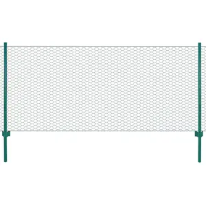 Comparateur de prix : vidaXL Clôture en grillage métallique avec poteaux Acier 25x0,75m Vert