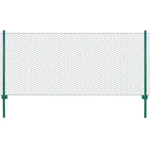 Comparateur de prix : vidaXL Clôture en grillage métallique avec poteaux Acier 25x0,75m Vert