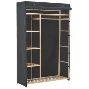 vidaXL Garde-robe Gris 110 x 40 x 170 cm Tissu pas cher