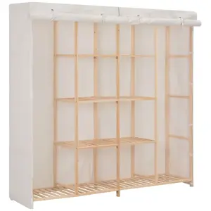 Comparateur de prix : vidaXL Garde-robe Blanc 173x40x170 cm Tissu