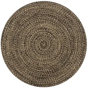 Comparateur de prix : vidaXL Tapis fait à la main Jute Noir et naturel 120 cm