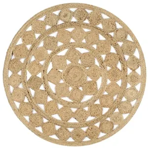 Comparateur de prix : vidaXL Tapis fait à la main Jute tressée 120 cm