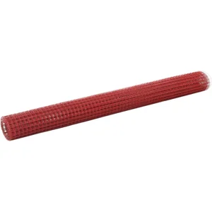 vidaXL Grillage Acier avec revêtement en PVC 25x1,5 m Rouge pas cher