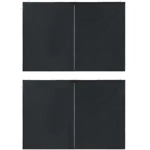 Comparateur de prix : vidaXL Paroi de tente de réception 2pcs fermeture éclair PE Anthracite