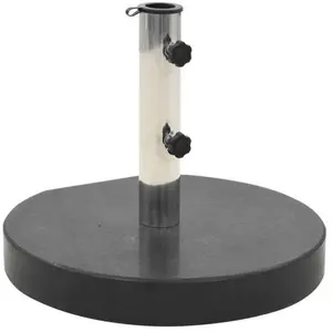 Comparateur de prix : vidaXL Socle de parasol Granite 28,5 kg Rond Noir