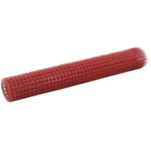 Vidaxl - Grillage Acier avec revêtement en pvc 10x1 m Rouge Rouge pas cher