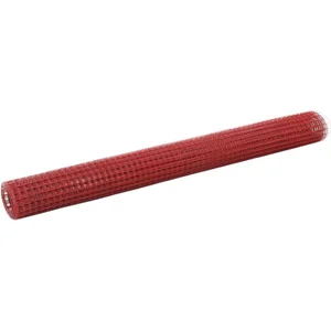 vidaXL Grillage Acier avec revêtement en PVC 10x1,5 m Rouge pas cher