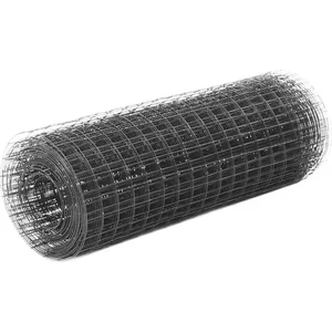 Comparateur de prix : vidaXL Grillage Acier avec revêtement en PVC 25x0,5 m Gris