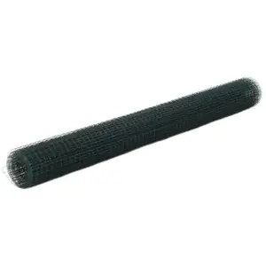 vidaXL Grillage Acier avec revêtement en PVC 25x1,5 m Vert pas cher
