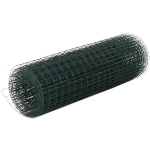 vidaXL Grillage acier avec revêtement en PVC 25x0,5 m vert pas cher