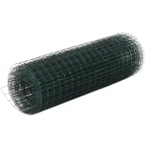Comparateur de prix : vidaXL Grillage Acier avec revêtement en PVC 10x0,5 m Vert