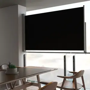 vidaXL Auvent latéral rétractable de patio 140 x 300 cm Noir