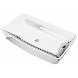 vidaXL Lavabo 71 x 38 x 13,5 cm Céramique Argenté pas cher