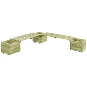 Comparateur de prix : vidaXL Banc de jardin à jardinières Bois de pin imprégné
