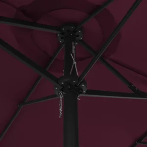 Comparateur de prix : vidaXL Parasol d'extérieur avec mât en aluminium rouge bordeaux