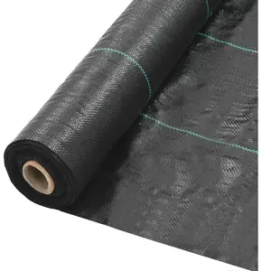 vidaXL Toile de paillage PP 2 x 50 m Noir pas cher