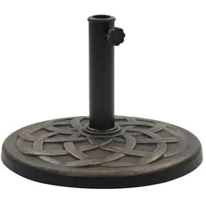 Comparateur de prix : vidaXL Socle rond de parasol Polyrésine 19 kg Bronze