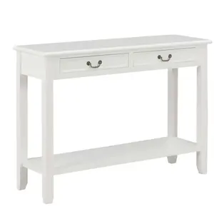 Comparateur de prix : vidaXL Table console Blanc 110x35x80 cm Bois