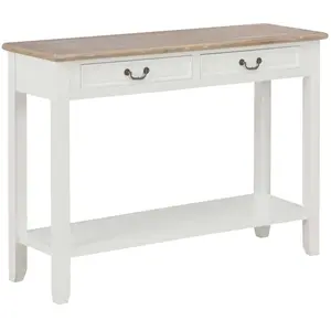 Comparateur de prix : vidaXL Table console Blanc 110x35x80 cm Bois