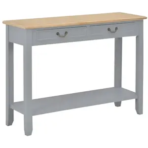 Comparateur de prix : vidaXL Table console Gris 110x35x80 cm Bois