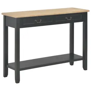 Comparateur de prix : vidaXL Table console Noir 110x35x80 cm Bois