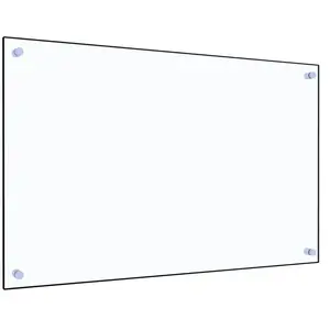 vidaXL Dosseret de cuisine Transparent 80x50 cm Verre trempé pas cher