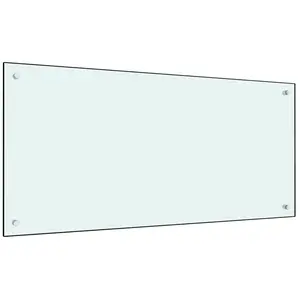 Comparateur de prix : vidaXL Dosseret de cuisine Blanc 100x50 cm Verre trempé