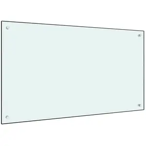 Comparateur de prix : vidaXL Dosseret de cuisine Blanc 100x60 cm Verre trempé