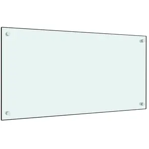 vidaXL Dosseret de cuisine Blanc 80x40 cm Verre trempé pas cher