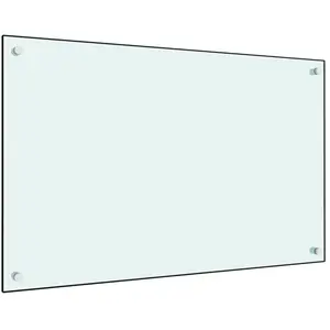 vidaXL Dosseret de cuisine Blanc 80x50 cm Verre trempé pas cher