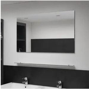Comparateur de prix : vidaXL Miroir mural avec étagère 100x60 cm Verre trempé