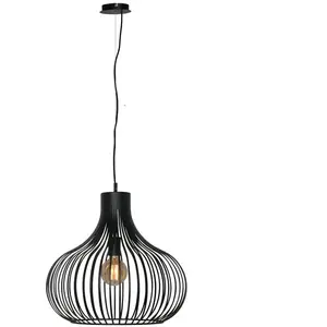 Agila Hanglamp 1 lichts d: 48cm zwart - Modern - Freelight pas cher