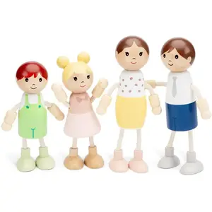 Poupées miniatures en bois pas cher